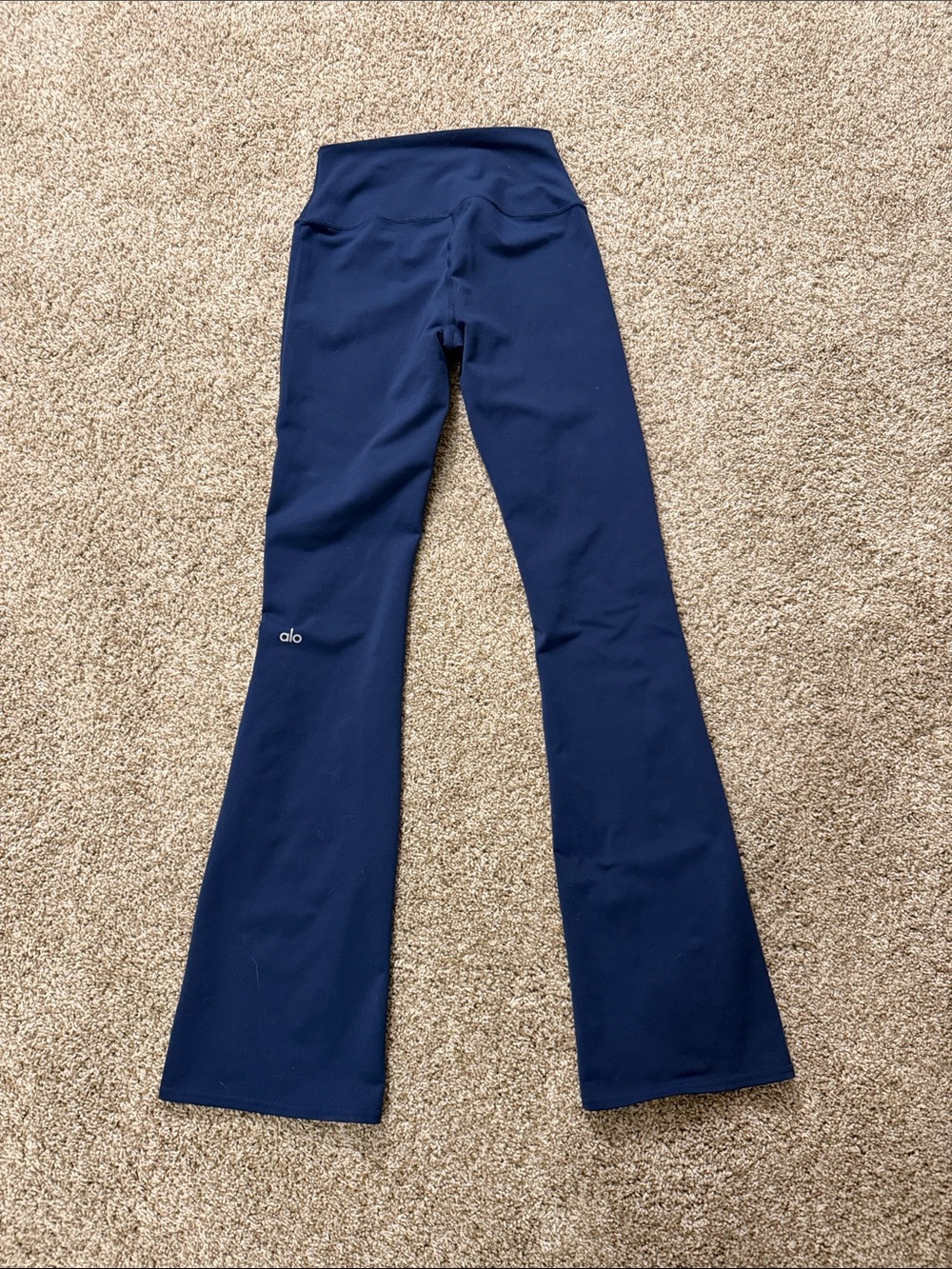 ALO Airbrush Navy Bootcut High-Rise Flare Leggings